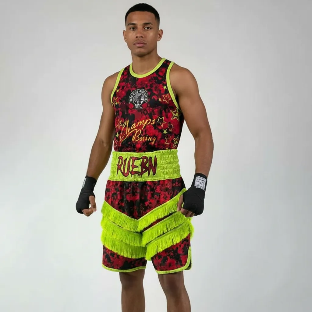 Red Black Camo & Neon Yellow Green Christopher  J